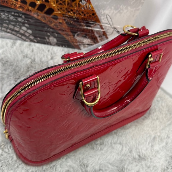 Louis Vuitton Alma Patent Leather Vernis PM Wine Red. Code FL3103 - Picture 14 of 16